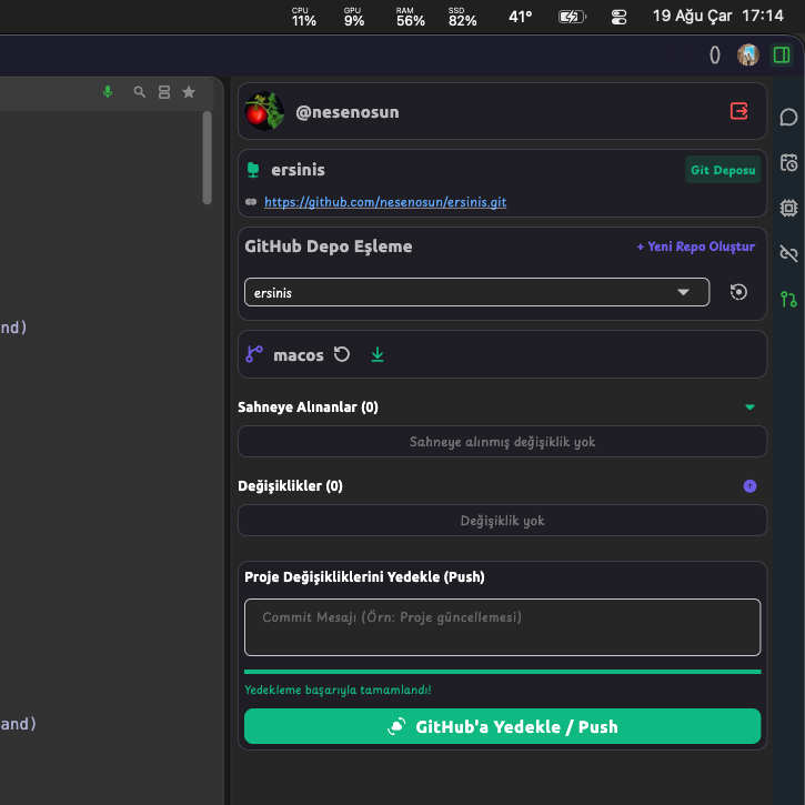 Built-in GitHub Panel